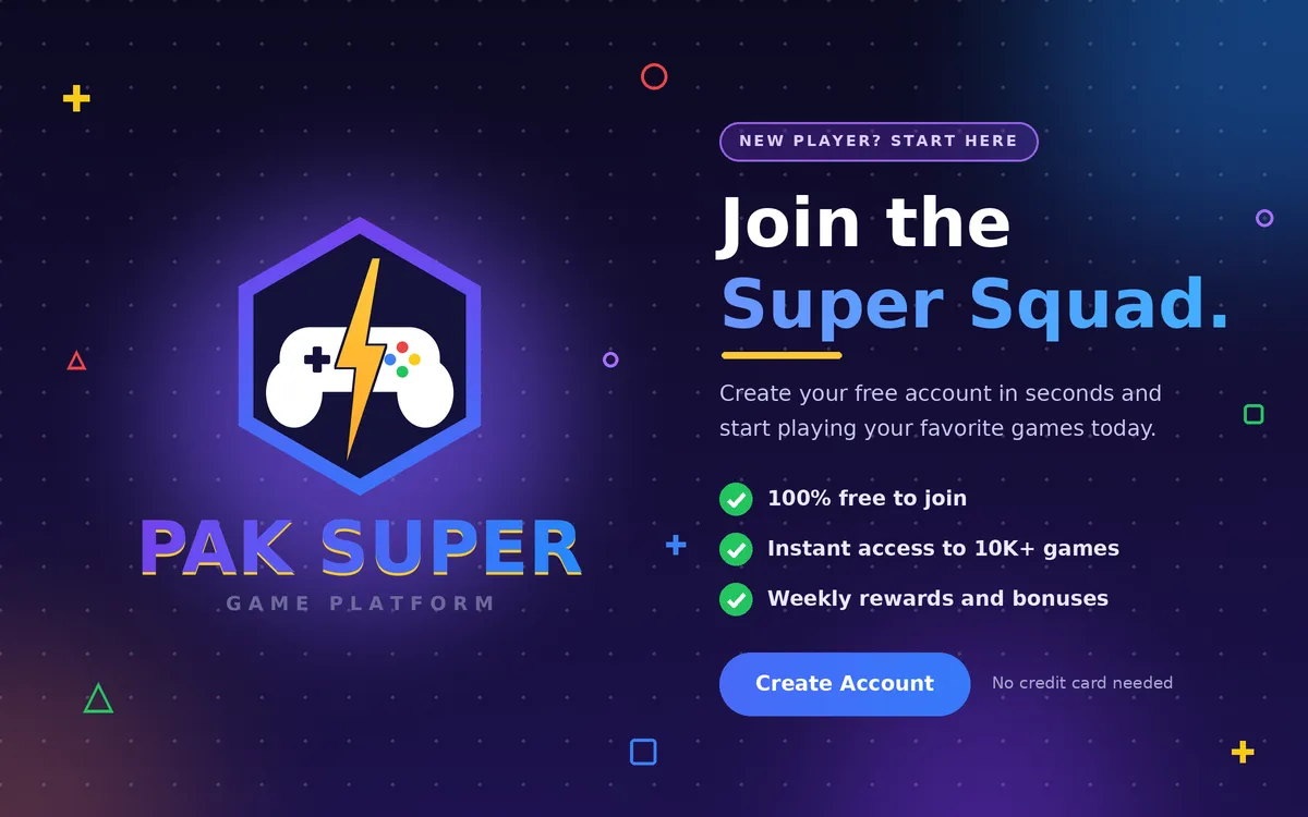 Pak Super registration banner inviting new players to join the Super Squad